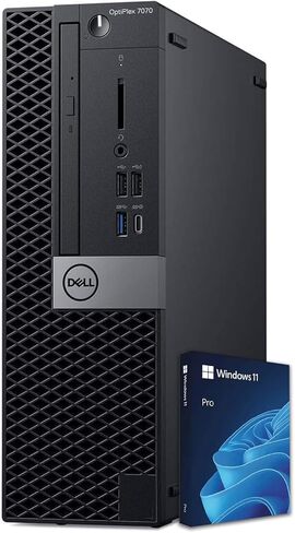 Dell OptiPlex 7070 SFF Desktop Computer PC, Intel Core i5-9500T up to 3.7GHz, 8GB DDR4 RAM, 256GB SSD, 4K Support, DisplayPort, Keyboard & Mouse, Windows 11 Pro (Renewed) in Kuwait