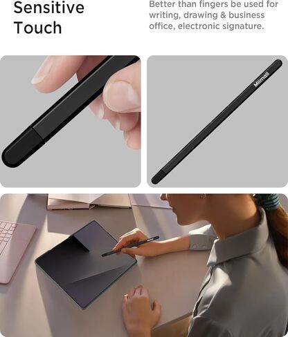 قلم بديل Miimall S لهاتف Samsung Galaxy Z Fold 7/6/5 - قلم دقيق بهيكل معدني من خليط معدني وطرف سيليكون ناعم، حساسية عالية وكتابة سلسة، أسود in Kuwait