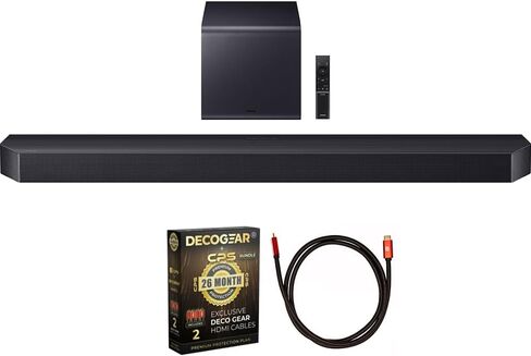 Samsung HW-Q900F/ZA Q Series Soundbar HW-Q900F 7.1.2 ch Subwoofer 2025 (Renewed) Bundle with Deco Gear 6FT HDMI 2.0 Cable and CPS Exclusive 26 Month Protection Pack (BEACH-CPS-26M1500) in Kuwait