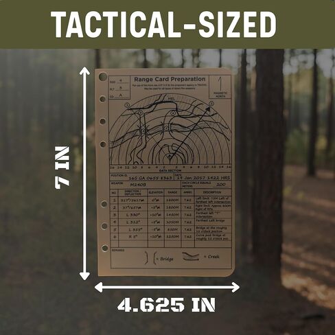 8 All Weather Proof Tactical Reference Card Set with Carabiner - Military Quick Reference Cards -Use with Range Cards, Dope Cards, Mildot Ruler -Fits Range Notebook, Tactical Binder/Planner -4.5"x7" in Kuwait
