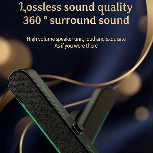 سماعات سطح المكتب للألعاب ستيريو هاي فاي بإضاءة LED وإضاءة LED واتصال USB BT ومقبض دوار وخاصية التشغيل in Kuwait