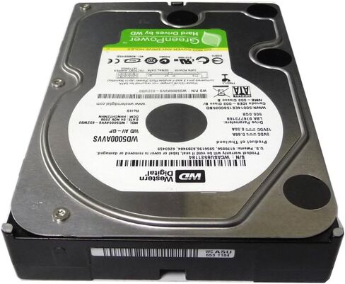 ويسترن ديجيتال (WD5000AVVS) محرك أقراص ثابتة داخلي سعة 500 جيجابايت وذاكرة تخزين مؤقت 8 ميجابايت و5400 دورة في الدقيقة SATA II 3.0 جيجابايت/ثانية 3.5 بوصة (CCTV DVR، الكمبيوتر الشخصي، Mac) [تم تجديده] - مع ضمان لمدة عام in Kuwait
