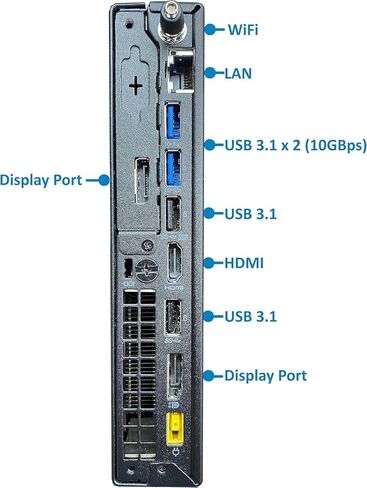 Lenovo ThinkCentre M720Q Tiny PC Desktop Computer, Win11 Tiny Desktop, Core i5-8400, 8GB DDR4 RAM, 256GB SSD, Keyboard & Mouse, 4K Support, USB WiFi, Windows 11 Pro (Renewed) in Kuwait