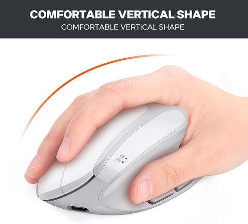 Doci Ergonomic keybaord and Mouse Wireless Combo, Rechargeable Keyboard and Mouse Set, Ergo Split Keyboard, Wireless Vertical Mouse, for Windows/Mac Gray White in Kuwait