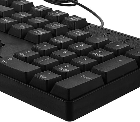 مجموعة لوحة مفاتيح وماوس سلكية من Angoily، لوحة مفاتيح USB كاملة مع لوحة ماوس بصرية للاستخدام المكتبي والكمبيوتر المحمول in Kuwait