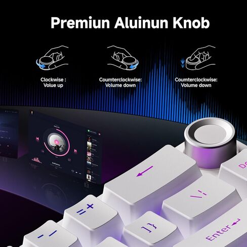 مجموعة لوحة مفاتيح وماوس للألعاب TMKB T68E & Falcon M1، مفتاح بلوبيري ميكانيكي سلكي 60% قابل للتبديل السريع 24000 نقطة لكل بوصة، بطارية 180 ساعة RGB، أبيض غير لامع للكمبيوتر/Mac/الكمبيوتر المحمول in Kuwait
