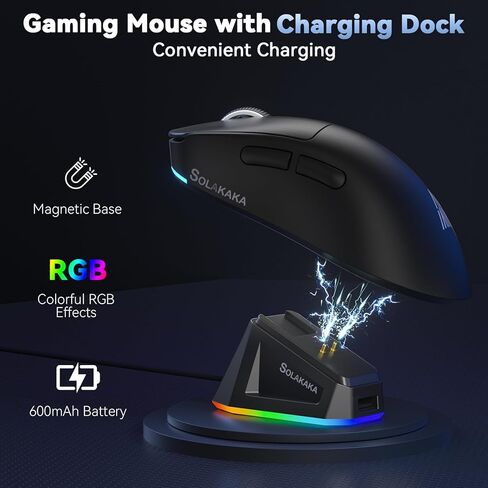 SOLAKAKA KI99 and SM822, Wireless Keyboard and Mouse Combo for Gaming (kI99 Gradient-Black & SM822 Black) in Kuwait