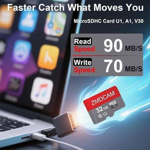 عبوتان من بطاقة TF بسعة 32 جيجابايت، وبطاقة Micro SD عالية السرعة، وبطاقة ذاكرة U1 C10 A1 TF تصل إلى 90 متر/الثانية للهواتف الذكية/الأجهزة اللوحية/الكاميرات/وحدات التحكم بالألعاب in Kuwait