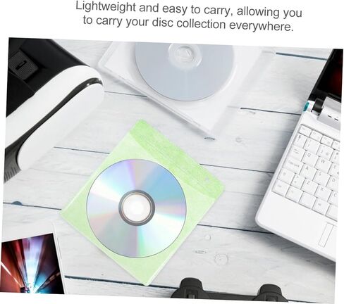 200 قطعة من أغلفة أقراص DVD البلاستيكية وحامل أقراص تخزين الأقراص المضغوطة من Uonlytech، أكياس تخزين الوسائط المحمولة مقاس 12 سم من البولي بروبلين للاستخدام في السيارة والمنزل، عبوة اقتصادية بألوان عشوائية in Kuwait