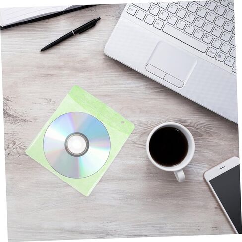 Artibetter 200 قطعة CD DVD أكمام بلاستيكية 12 سنتيمتر أكياس تخزين الوسائط المحمولة القرص حارس للسيارة المنزل مكتب السفر لون عشوائي in Kuwait