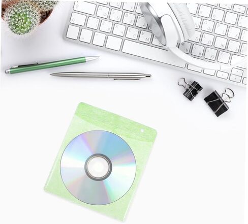 Artibetter 200 قطعة CD DVD أكمام بلاستيكية 12 سنتيمتر أكياس تخزين الوسائط المحمولة القرص حارس للسيارة المنزل مكتب السفر لون عشوائي in Kuwait