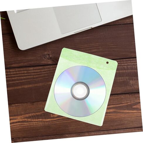 KALLORY 200pcs CD Plastic Sleeves and DVD Storage Sleeves 12cm Pp Plastic Bags for Media Organization and Car Use Portable Disc Holder Protective for Cds and DVDs Random Color in Kuwait