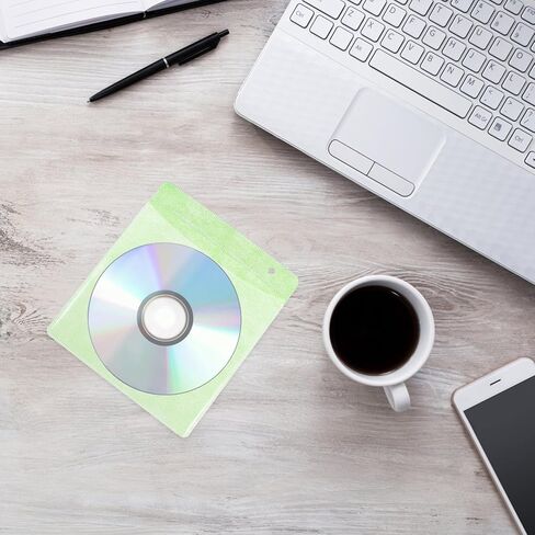 Gadpiparty 200 قطعة CD DVD أكمام بلاستيكية 12 سم حامل تخزين أقراص قابل لإعادة الاستخدام أكياس تخزين الوسائط الواقية للسيارة والاستخدام المنزلي لون عشوائي in Kuwait