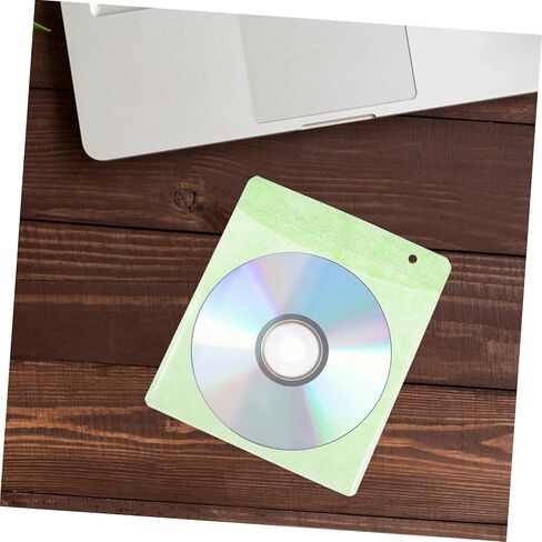 Jojofuny 200 قطعة من البلاستيك CD DVD الأكمام حامل تخزين مادة البولي بروبيلين 12 سم أكمام حماية القرص للسيارة وتنظيم الوسائط الشخصية لون عشوائي in Kuwait