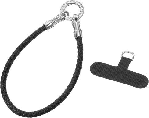 uxcell Phone Lanyard, Phone Wrist Strap PU Woven Lanyards Hands-Free Anti Theft Wristlet Straps with Tether Tabs in Kuwait