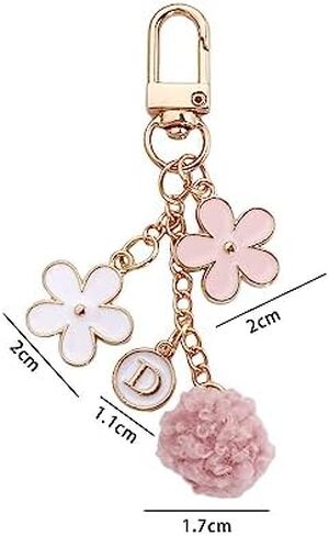 Leadigol 2PCS Cute Phone Strap Lanyards with Metal Flower Keychain and Handbag Charm in Kuwait