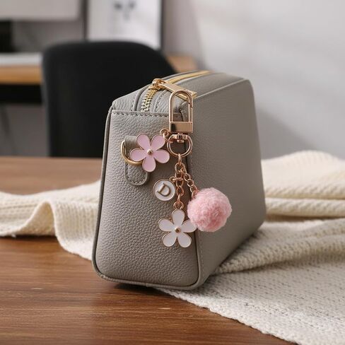 Leadigol 2PCS Cute Phone Strap Lanyards with Metal Flower Keychain and Handbag Charm in Kuwait