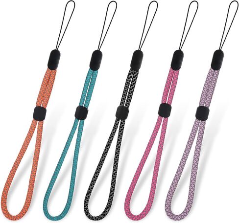 Adjustable Wrist Lanyards 5 Pcs Nylon Lanyard Short Hand Wrist Strap for Phone Cases Camera Keychain USB (Multicolor) in Kuwait