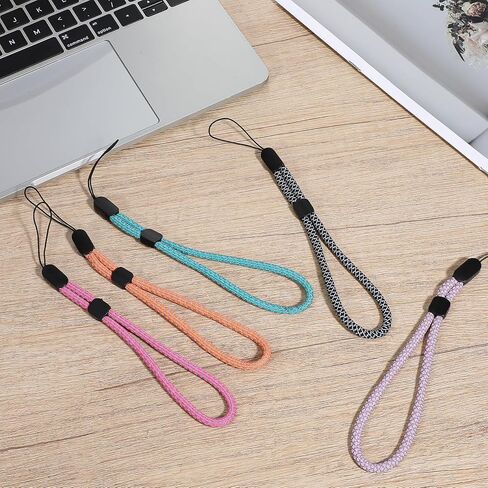 Adjustable Wrist Lanyards 5 Pcs Nylon Lanyard Short Hand Wrist Strap for Phone Cases Camera Keychain USB (Multicolor) in Kuwait
