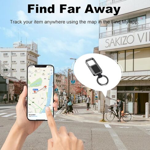 جهاز البحث عن المفاتيح الذكية عالي التحمل، متوافق مع Apple Find My iOS فقط، جهاز تعقب ذكي لمكافحة الضياع، ملحقات سلسلة مفاتيح السيارة للرجال، محدد موقع حقيبة الظهر للمفاتيح، أسود in Kuwait