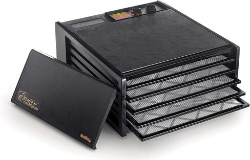 Excalibur 3526TB 5-Tray Electric Food Dehydrator with Temperature Settings and 26-hour Timer Automatic Shut Off Includes Guide to Dehydration, 5-Tray, Black in Kuwait
