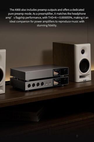 Topping A900 Ultra-Flagship Headphone Amplifier - 151dB DNR/SNR 22000mW×2@16Ω Max Output Power Independent Preamplifier in Kuwait