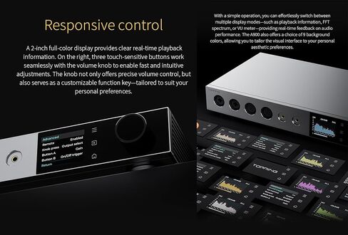 Topping A900 Ultra-Flagship Headphone Amplifier - 151dB DNR/SNR 22000mW×2@16Ω Max Output Power Independent Preamplifier in Kuwait