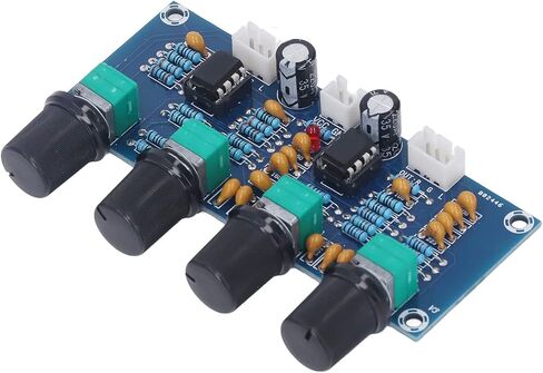 Dual Channel Preamp Module NE5532 Board, Digital Amplifier Board with High Medium Bass Control, 12V-24V DC Power Supply Module, Ideal for Amplifier in Kuwait