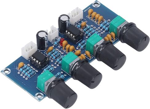 Dual Channel Preamp Module NE5532 Board, Digital Amplifier Board with High Medium Bass Control, 12V-24V DC Power Supply Module, Ideal for Amplifier in Kuwait