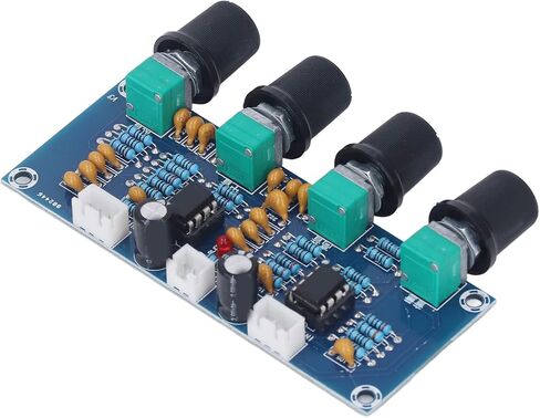 Dual Channel Preamp Module NE5532 Board, Digital Amplifier Board with High Medium Bass Control, 12V-24V DC Power Supply Module, Ideal for Amplifier in Kuwait