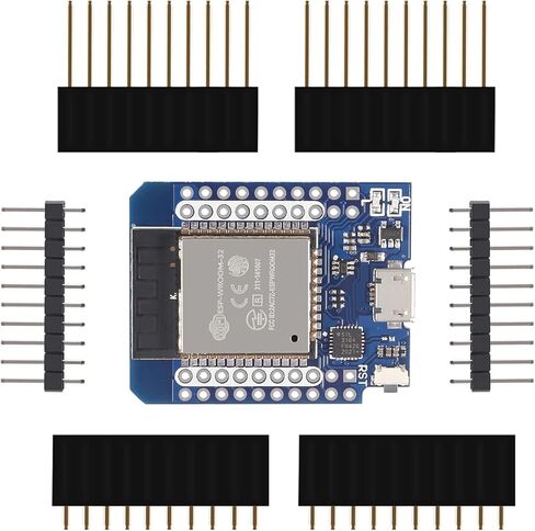 2 قطعة ESP32 D1 Mini NodeMCU D1 Board MH-ET Live MiniKit لوحدة ESP32 WiFi بلوتوث لوحة تطوير الإنترنت على أساس ESP8266 تعمل بالكامل مع دبابيس لمجموعة WeMos D1 DIY in Kuwait