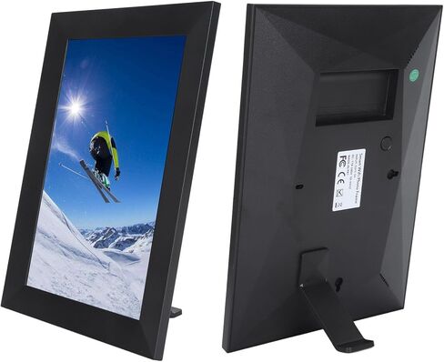 إطار صور رقمي SUNGOOYUE مقاس 10.1 بوصة، شاشة لمس IPS بدقة 1280 × 800 إطار صور إلكتروني واي فاي مع التحكم في التطبيق ومستشعر الجاذبية، لحفلات الزفاف المنزلية (قابس أمريكي 100‑240 فولت) in Kuwait