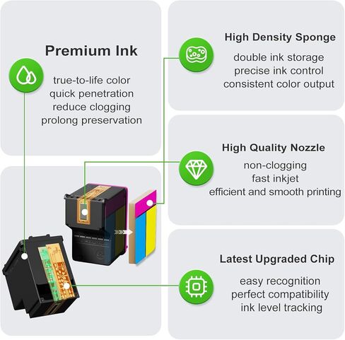 خراطيش حبر 68XL 68e باللون الأسود بديلة لحزمة التحرير والسرد HP 68 XL HP68 تعمل لطابعات 6100e 6500e لطابعات Envy 6152e 6155e 6552e 6555e 6558e 6110e 6110r 6120e 6130e 6131e 6132e 6165هـ 6520هـ 6530هـ in Kuwait