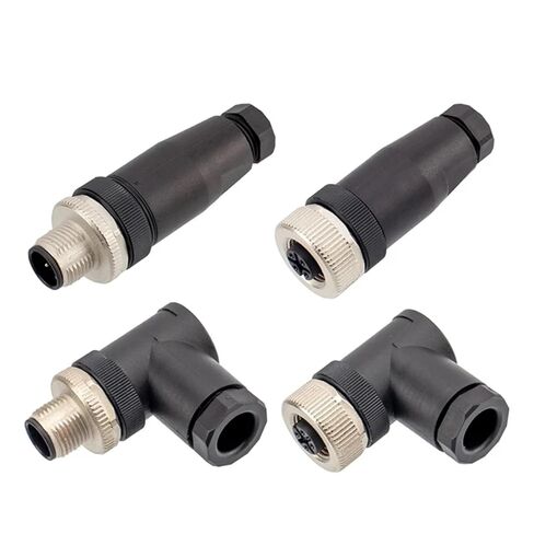 M12 Screw Termination Plastic Field Plug NMEA2000 5 Pin Straight Angled IP67 Waterproof 3 4 6 8 Poles Sensor Connectors PG7 PG9(Male Angled,Screw_PG9(6-8MM)_M12_3 PIN A-Code) in Kuwait