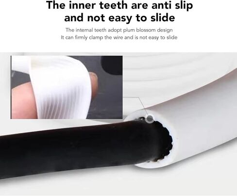 Cable Protector Printable White 70m Petal Shape Cord Protective Tube with Tight Grip 3mm Diameter for Phone Computer Charger Wires PVC Material in Kuwait