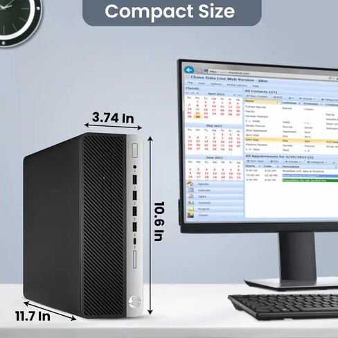 HP ProDesk 600 G5 SFF Desktop Computer PC, 9th Gen Octa-Core i7-9700, 8GB DDR4, 256GB SSD, Keyboard and Mouse, WiFi, Bluetooth, Windows 11 Pro (Renewed) in Kuwait