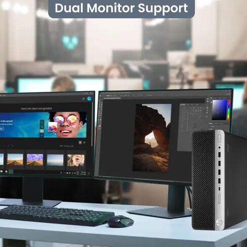 HP ProDesk 600 G5 SFF Desktop Computer PC, 9th Gen Octa-Core i7-9700, 8GB DDR4, 256GB SSD, Keyboard and Mouse, WiFi, Bluetooth, Windows 11 Pro (Renewed) in Kuwait