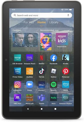 Like-New Amazon Fire HD 8 Plus tablet, 8" HD Display, 32 GB, 3GB RAM, 30% faster processor, and Made for Amazon Wireless Charging Dock, (2022 release), Gray in Kuwait