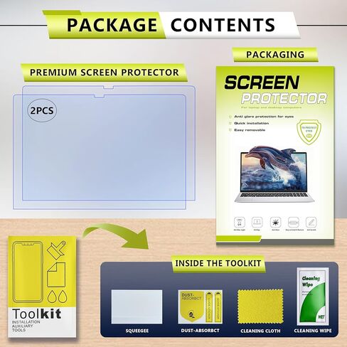 2-Pack Anti Blue Light Screen Protector for 16" Samsung Galaxy Book5Pro 360, Book5 Pro, Book4 Edge/Ultra/Pro & Book3 Ultra, Anti-Glare Anti-Scratch Eye Protection Matte Film, Bubble-Free HD Clarity Protective Cover Compatible with 16-Inch Samsung Galaxy B in Kuwait