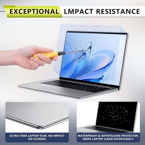 واقي شاشة مضاد للضوء الأزرق لجهاز ASUS Zenbook Duo Dual مقاس 14 بوصة 2 في 1 للكمبيوتر المحمول 2024-2025 (UX8406)، واقي شاشة فائق الوضوح HD 9H (مجموعة تتضمن الشاشات الأولية والثانوية) in Kuwait