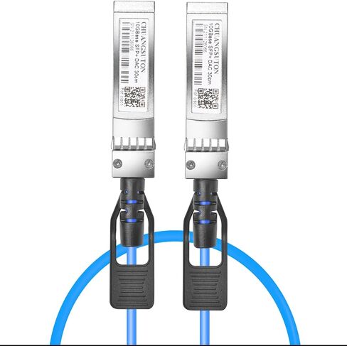 كابل CHUANGSUTON 10G SFP+ DAC Twinax، سلبي، متوافق مع Cisco SFP-H10GB-CU30CM، Ubiquiti UniFi، Fortinet والمزيد، 0.3 متر، لون برتقالي in Kuwait