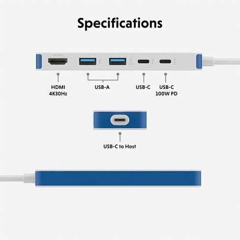 HyperDrive Flex 5 Port USB-C Hub Blue in Kuwait