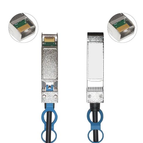 كابل تصحيح 10G SFP+ إلى SFP+ DAC 30AWG متوافق مع Cisco، Ubiquiti UniFi، Meraki، Mikrotik، Intel، Fortinet، Netgear، TP-Link، 3 أقدام (0.9 متر) in Kuwait