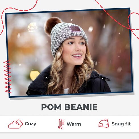 Love Your Melon Beanie for Kids, Pom Beanie, Unisex Winter Hats, Cool Child Beanie, 100% Cotton Made Lined Knit Warm Thick in Saudi Arabia