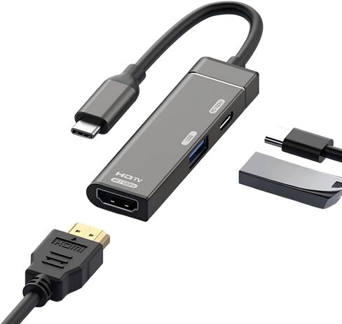 chenyang USB C Hub,3 in 1 USB C to Displayport 4K@120hz/USB 3.0 10Gbps/USB C PD 60W Charging Multi-Port Adapter in Kuwait