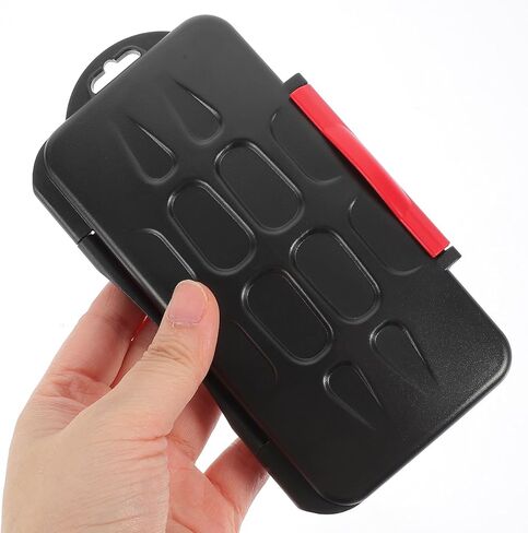 Zerodeko Portable Memory Card Organizer Case for Micro and Standard Cards, Shockproof Waterproof Plastic Storage Box, Compact Holder for Computer Accessories and Travel Use in Kuwait