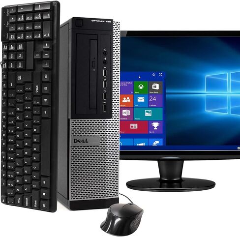 حزمة كمبيوتر مكتبي DELL مع شاشة مقاس 22 بوصة (قد تختلف العلامات التجارية) (Core I5 ​​حتى 3.4 جيجا هرتز، 8 جيجابايت، 1 تيرابايت، VGA، HDMI، DVD، Windows 10 - دعم متعدد اللغات - الإنجليزية / الإسبانية / الفرنسية) (CI5) (متجدد) in Kuwait