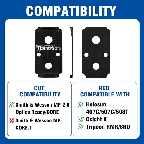 Red Dot Mounting Plate Compatible with Smith & Wesson MP 2.0 Optics Ready,CORE Compatible with Holosun 407C,507C,508T,Trijicon RMR,SRO,ohhunt RD U2,RD U4 in Kuwait