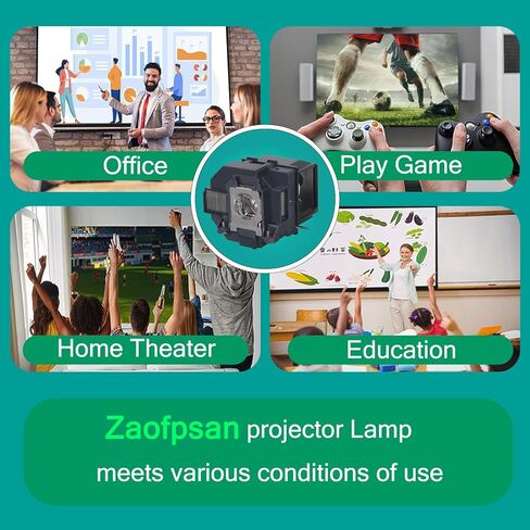 مصباح بروجيكتور بديل V13H010L95 لـ ELPLP95 Epson Powerlite Home Cinema 1450 PowerLite 5535U 5530U 5520W 5510 2265U 2255U 2250U 2245U 2165W 2155W 2055 2065 975W لمبة H836A، EB-X550KG in Kuwait