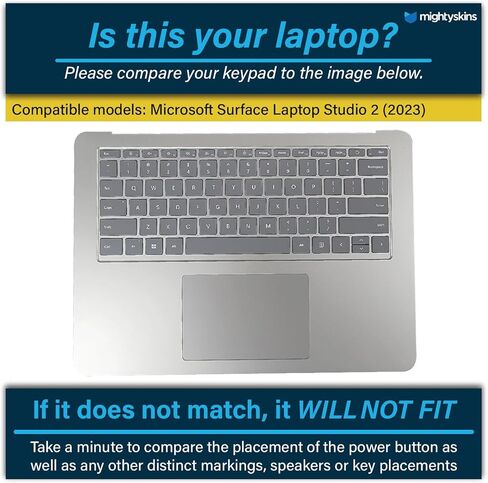 MightySkins Skin Compatible with Microsoft Surface Laptop Studio 2 (2023) Full Wrap Kit - Blasted Concrete | Protective, Durable, and Unique Vinyl Decal wrap Cover | Easy to Apply | Made in the USA in Kuwait